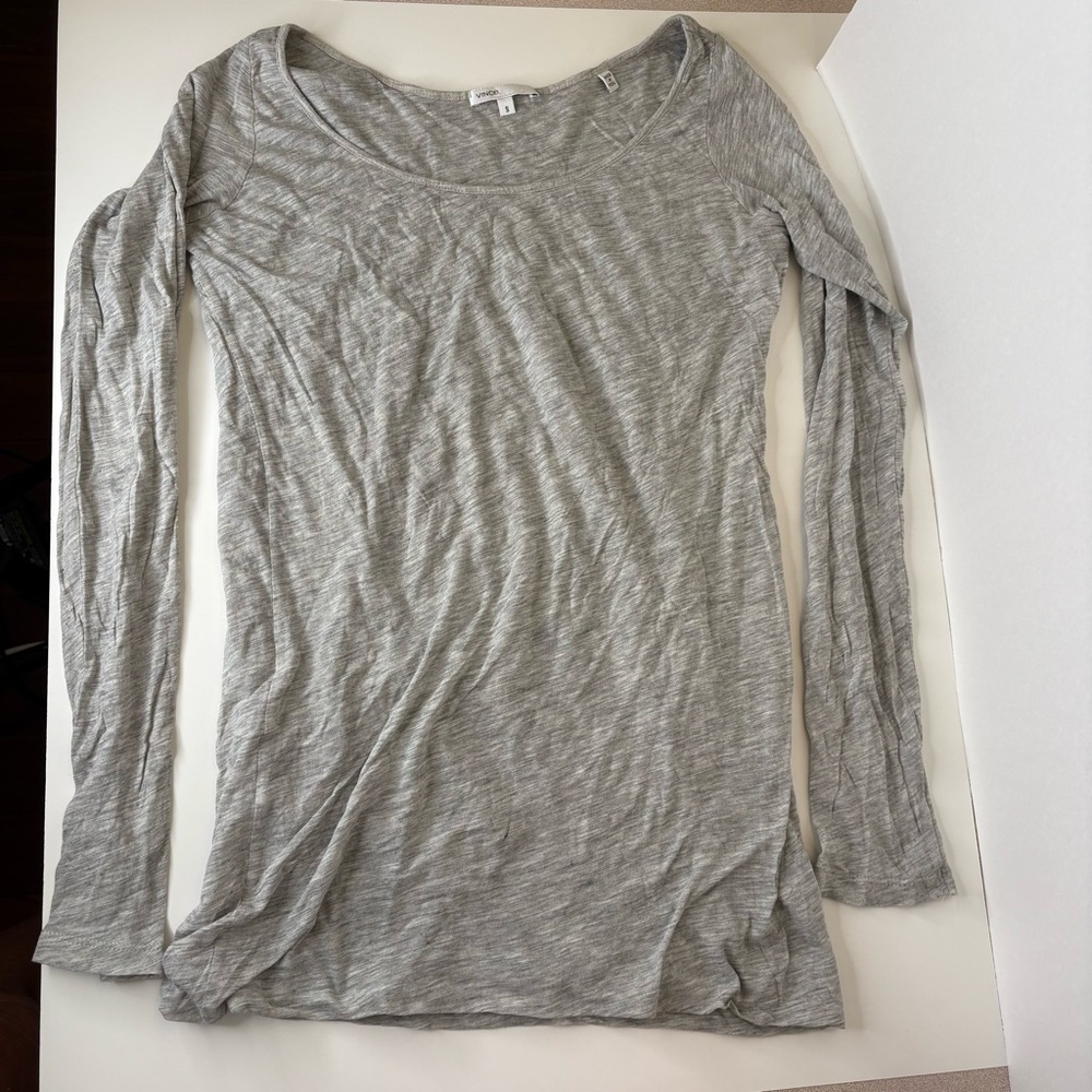 Vince Long Sleeve Top in Gray